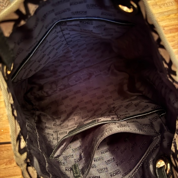 Michael Kors Black and Brown Monogram Tote - Picture 8 of 8